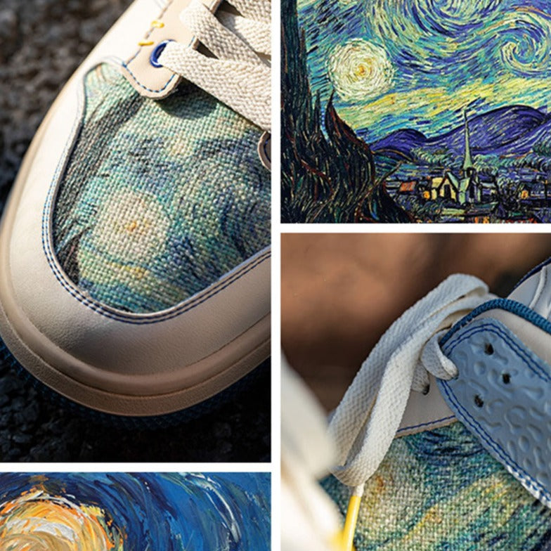 Op Van Gogh geïnspireerde Sportschoenen voor de Sterrennacht