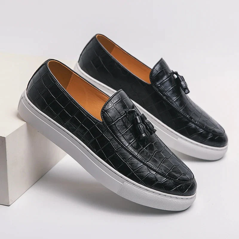 GIOVANNO - EMBOSSED LEATHER LOAFER